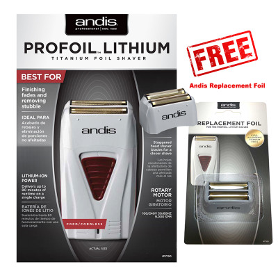 Andis ProFoil Lithium Shaver TS-1 with Replacement Foil