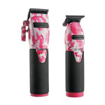 BaByliss PRO Limited Edition PINK CAMO Metal Lithium Clipper & Trimmer Combo