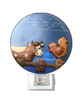 Plug In Night Light with Low Wattage Blue Light and Farm Animals