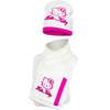 Hello Kitty Girls Knitted Beanie and Scarf with Pockets