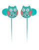 Owl In Ear Headphones with Carry Case and Metal Clip