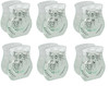 Owl Design Glass and Crystal Tealight Holder 6 Pack