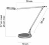 Unilux Senza 2 LED Home Office Desk Lamp, 5 W, Metal Grey