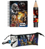 Star Wars Licensed A5 Ring Notebook, 8 Colouring Pencils in Tube and Pencil Case
