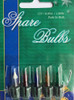 Christmas Tree Lights 5 Pack Coloured Push In Spare Bulbs
