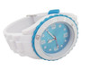 United Turquoise Blue and White Silicon Strap Sports Watch