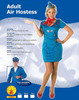 Air Hostess Adult Fancy Dress Costume Size Small 8 - 10