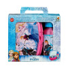 Disney Frozen Dark Pink Lunch Box and Aluminium Drinks Bottle with Anna and Elsa