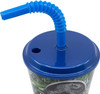 Jurrasic World Dinosaur Tumbler Cup 430ml Capacity Blue with Straw