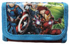 Avengers Tri Fold Wallet with Shiny Front Panel Turquoise Blue
