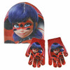 Miraculous Ladybug Glitter Effect Children's Set Includes Hat and Gloves