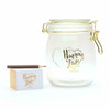 Wellness Glass Happy Jar with Notelets and Pencil