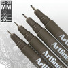 Artline Drawing System Pens, 0.2, 0.4, 0.6, 0.8 mm Writing Widths, Black, 4 Pack