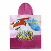 Super Wings Pink Poncho Hooded Beach Towel