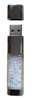 Chrome Style 8Gb USB Flash Drive Memory Pen with White Crystals