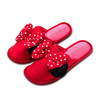 Disney Minnie Mouse Red Ladies Slippers with Bows Size 4 UK (37 EU, 6.5 U.S)