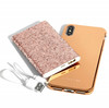 Skinny Dip Rose Gold iPhone XS/X Cover with 4000mAh Glitter Powerbank