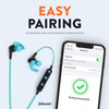Retrak Wireless Bluetooth Sport In Ear Headphones Teal Green