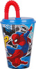 Spiderman Comic Large Plastic Tumbler with Lid and Bendy Straw (430ml) 15fl oz