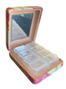 Floral Design Dried Flowers 8 Day Pill Box with Mirror Pink