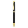 Conrad Piano Gloss Black and Gold Retractable Ball Pen Black Ink