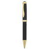 Conrad Piano Gloss Black and Gold Retractable Ball Pen Black Ink 10 Pack