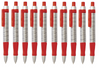 Coiled Spring Design Retractable Ballpont Pen Red with Black Ink 10 Pack