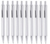 Cosmopolitan Retractable Ballpoint Pen Silver with Chrome Black Ink 10 Pack