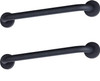 TWIN PACK of Evekare Matte Black 450mm Grab Rails Supports up to 200Kg