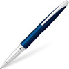 Cross ATX Rollerball Pen Translucent Blue Lacquer Finish Black Ink