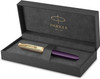 Parker 51 GT Premium Fountain Pen Deluxe Plum Medium Nib Gift Box