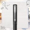 Parker Vector XL Fountain Pen Fine Nib Black Metallic Blue Ink