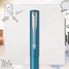 Parker Vector XL Fountain Pen Fine Nib Teal Blue Metallic Blue Ink