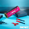 Fortnite Barrel Style Pencil Case Red Design