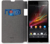 Sony Executive Flip Book Case Cover with Credit Card Slot for Xperia Z1