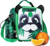 Panda Jungle Insulated Kids Lunch Bag with Adjustable Bottle Holder and Strap