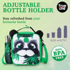 Panda Jungle Insulated Kids Lunch Bag with Adjustable Bottle Holder and Strap