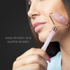 Envie Rose Quartz Facial Roller Set and Storage Bag