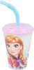 Disney Frozen Tumbler Cup 430ml Capacity with Straw with Anna and Elsa