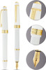 Cross Bailey Light Polished Extra Fine Nib White Resin Gold Trim Fountain Pen