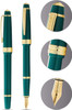 Cross Bailey Light Polished Medium Nib Green Resin Fountain Pen
