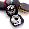 Small Zipped Headphone Hard Case for Inner Ear Headphones Purple