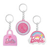 Barbie Soft PVC Pink Keyrings, Choose from 3 Designs