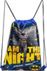 Batman Large Drawstring Gym Bag 17" X 13" (44cm x 33cm)