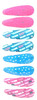 LOL Surprise Pack of 8 PVC Hair Clips in Pink and Blue