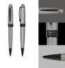 Cross Bailey Matte Grey Twist Action Ballpoint Pen with Black Accessories