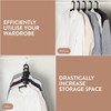 H&S Wardrobe Wonder Metal Hanger Hooks Organiser for Coats - 6 Pack