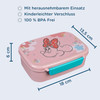 Minnie Mouse Lunch Sandwich Box Light Pink with Turquoise