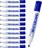 Crown Drywipe Fast Drying Markers Bullet Tip Blue Pack Of 12