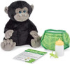 Melissa & Doug Baby Gorilla Stuffed Animal, Soft Toy with Baby Bottle
